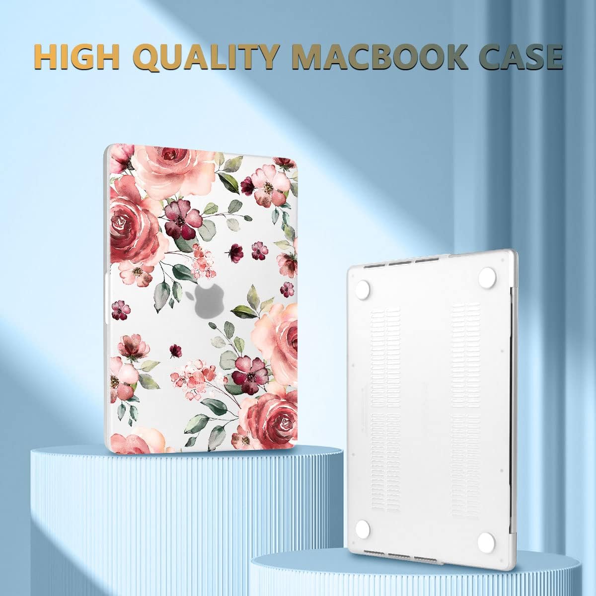 CISSOOK Matte Frosted Floral Hard Shell Case for MacBook Pro 14 Inch 2024 2023 2021 Release Model M4 A3112 A3185 A3401 M3 A2992 A2918 M2 A2779 A2442 M1 Pro/Max, Case for MacBook Pro 14" with Touch ID