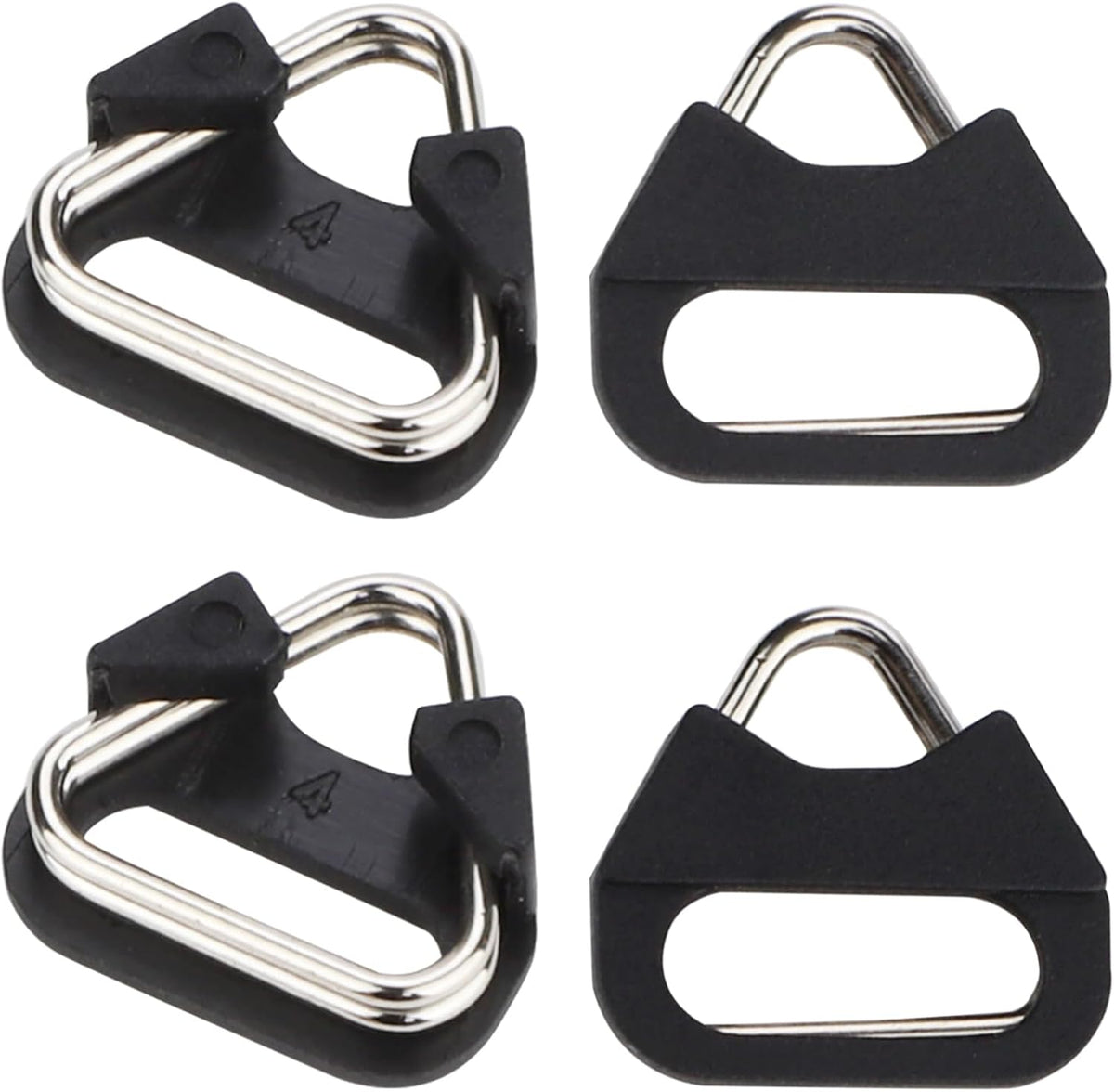 (2 Camera Strap Hook Triangle Split Ring Compatible with Sony Fuji DSLR Mirrorless Camera W/Round Eyelet Pair)