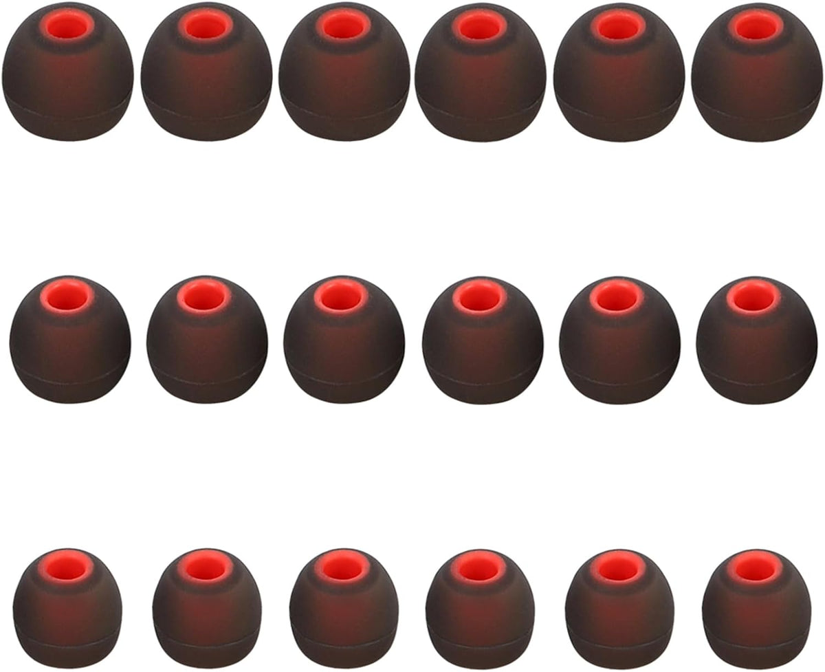 Earbud Replacement Tips Silicone Earbud Tips Ear Tips Fit for in-Ear Headphones (Inner Hole 3.8mm -5.1mm) Earbud Rubber Tips Earbud Covers 9 Pairs S/M/L