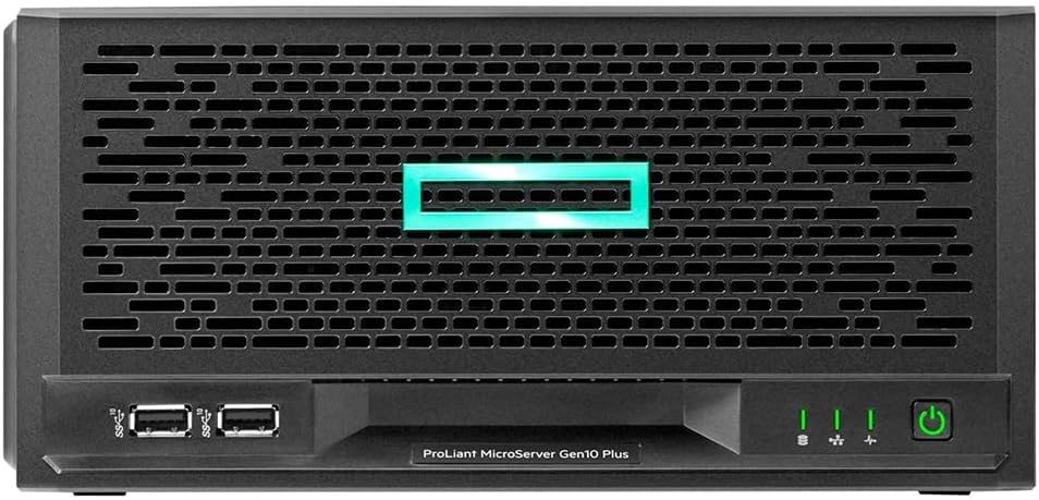Hewlett Packard Enterprise HPE ProLiant MicroServer Gen10 Plus v2 Ultra Micro Tower Server, Xeon E-2314 4-Core 2.8GHz, 32GB DDR4 Memory, 16TB SSD Storage, iLo, Windows Server 2022 Standard