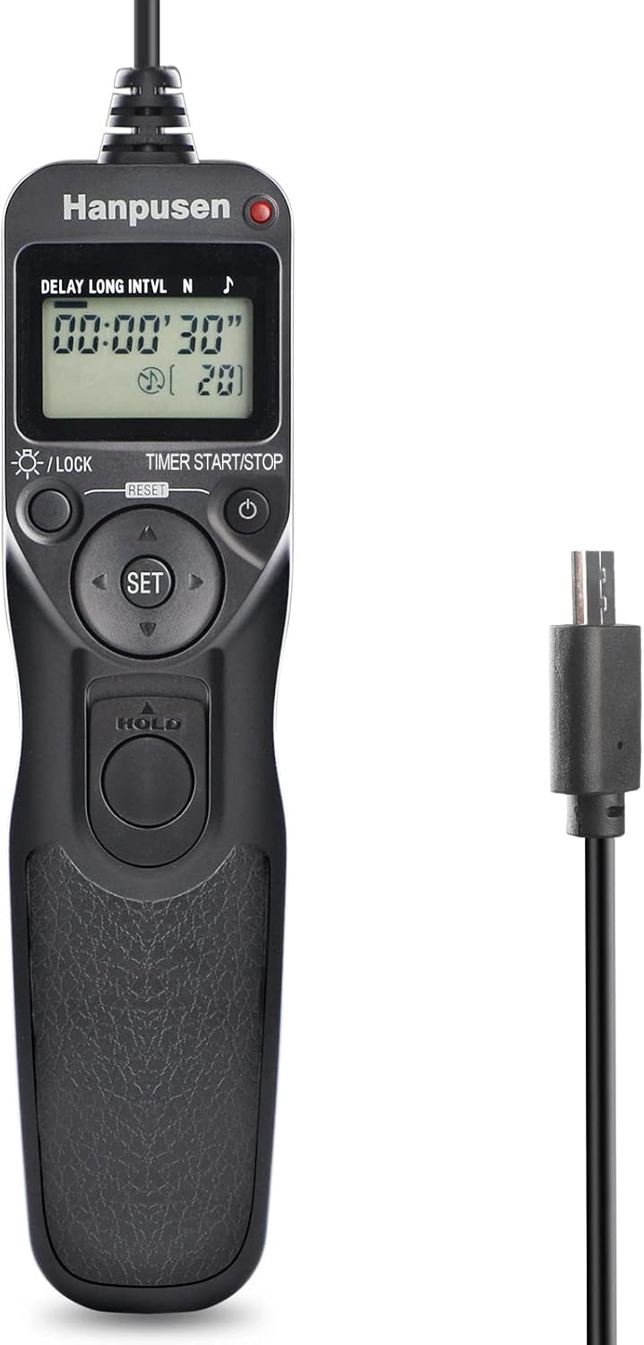 Camera Wired Intervalometer Controller, Remote Switch with Digital Timer Compatible with Sony ZV-1, 7, 6400, 6300, 6000; Replaces Sony RM-SPR1
