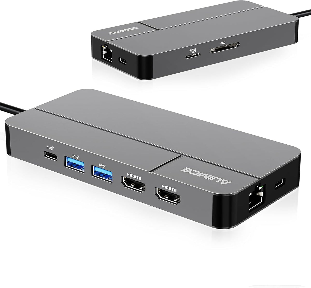 Mac Docking Station Dual Monitor 2 HDMI for MacOS and Windows Laptop Implement MST, Compatible MacBook Pro/Air M1/M2/M3/M4 Chips, Dual 4K Display for All USB C Computers