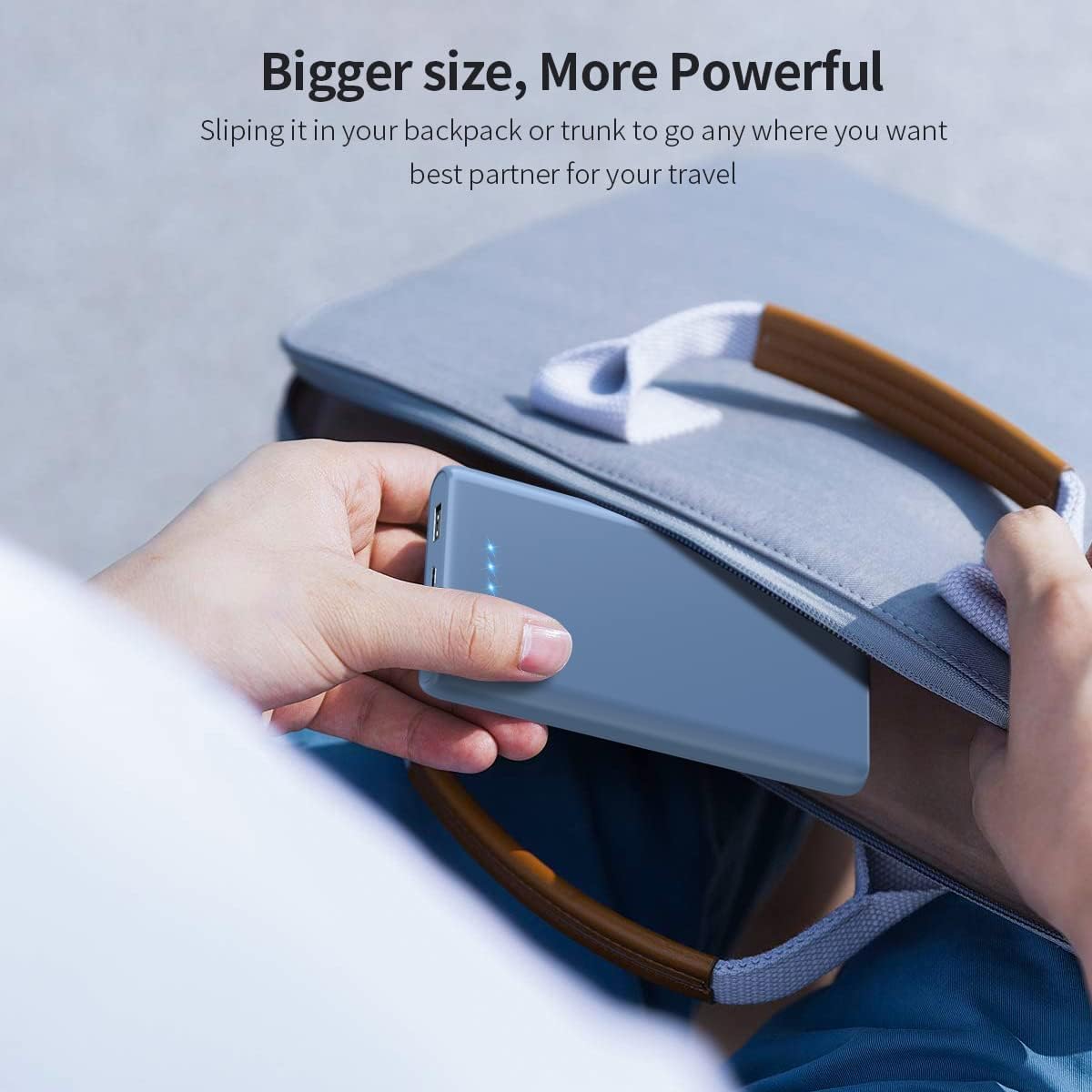 Portable Charger Power Bank 26800mah,Ultra-High Capacity External Cell Phone Battery Pack,2 USB Output High Speed Charging Power bank Compatible with iPhone 16 15 14 13 12 Samsung Android LG etc-Blue