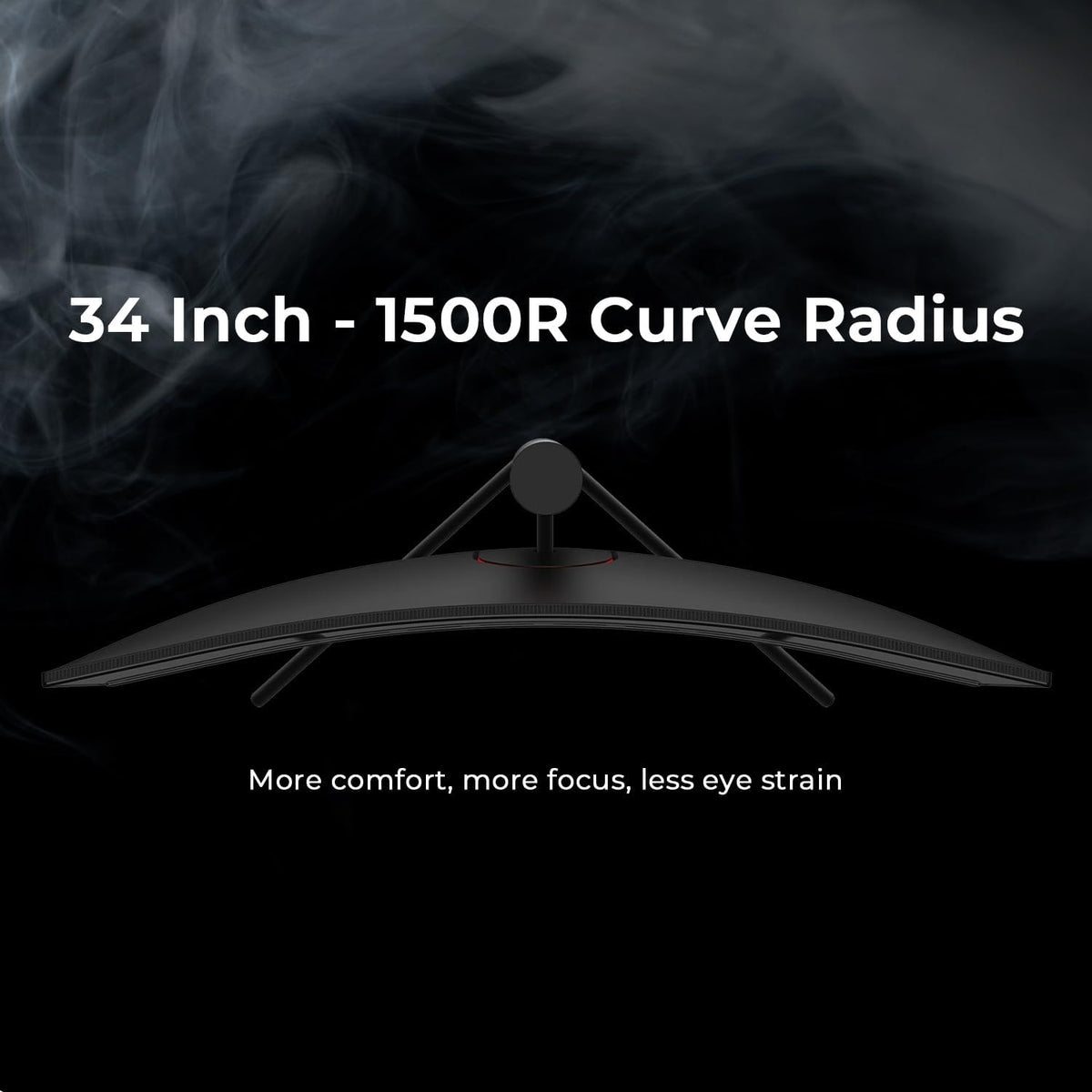 Deco Gear 34" 3440x1440 21:9 Ultrawide Curved Monitor, 180Hz, HDR10, 4000:1 Contrast Ratio, 99% sRGB, 16.7 Million Colors, Adaptive Sync, Blue Light Reduction