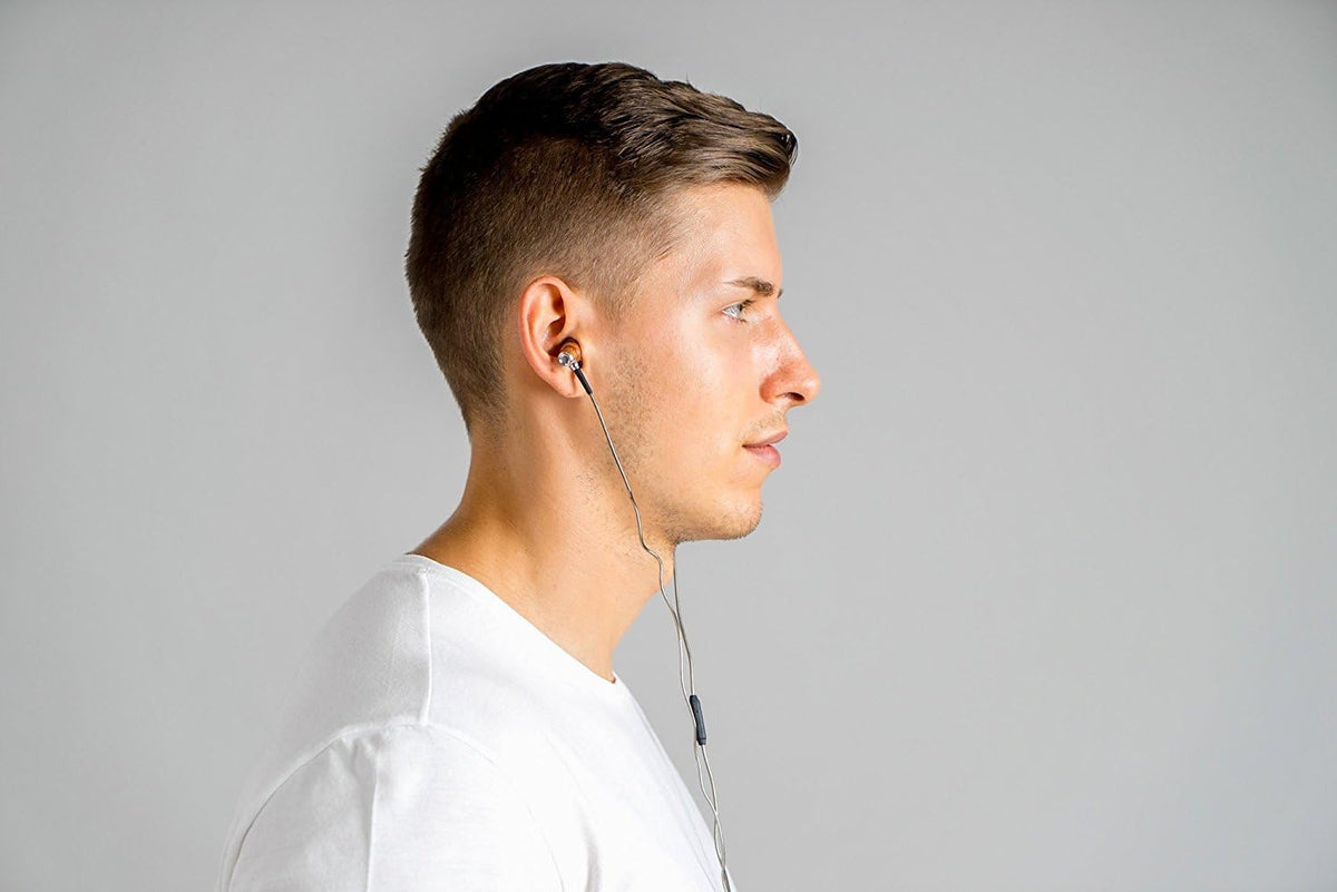 Symphonized Premium Wooden Earphones Wired (3.5mm Jack) Deep Bass Sound, 3D Sound, Microphone Volume Control, 90% Noise Cancelling for Type C Devices. Earphones for Android