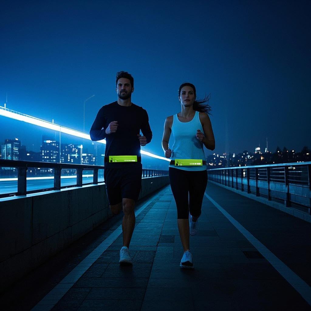 USHAKE Slim Running Belt for Women Men-Runners Phone Holder Fanny Pack, Adjustable, Bounce Free Waist Pouch bag for Workout, Money Belt, Run Gear Accessories Neo Green