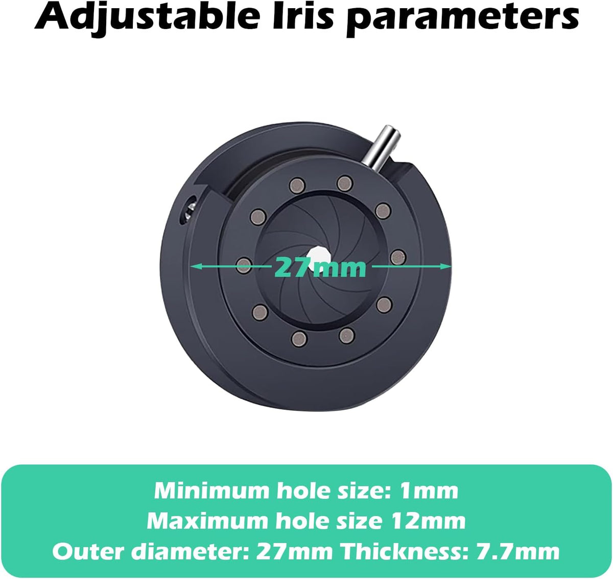 FotoAene M4 Microscope(SK12+M4) Microscope Adjustable Iris with Threaded Port Aperture Diaphragm Aperture Adjustable