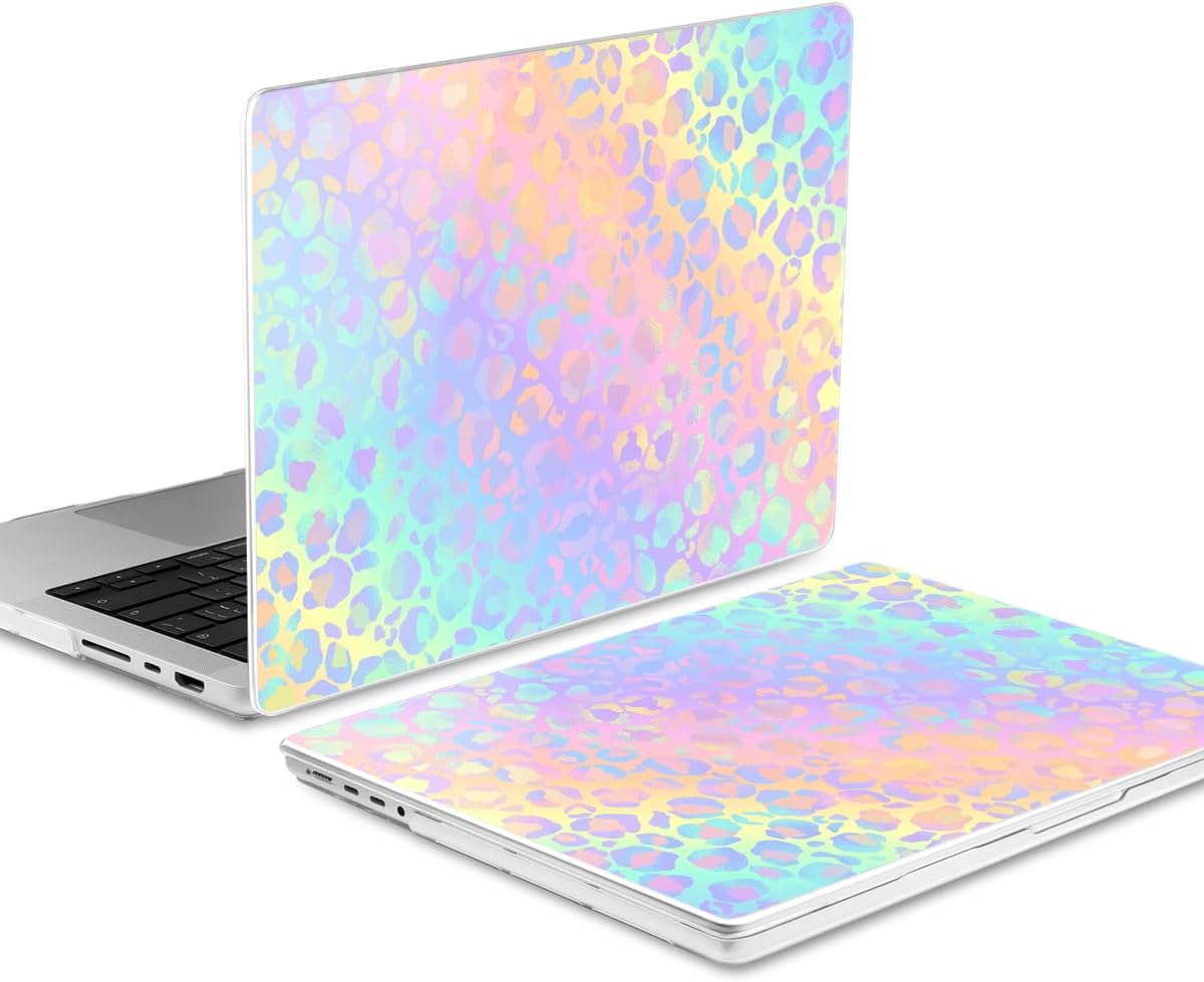 DONGKE for M4 MacBook Pro 16 Inch Case 2024 2023 2021 A3403 A3186 M3 A2991 M2 A2780 M1 A2485 Pro/Max Chip, Plastic Hard Shell Case & Keyboard Cover for Mac Pro 16 with Touch ID, Leopard Print
