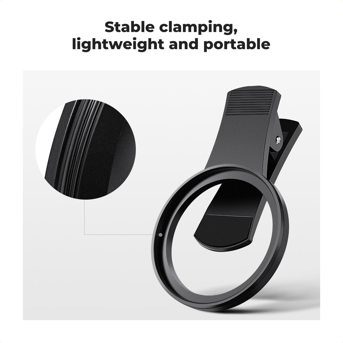 K&F Concept 52mm Clip-on ND2-400 Phone Camera Lens Filter Kit, Adjustable Neutral Density Filter Compatible with iPhone 15 14 13 12 11