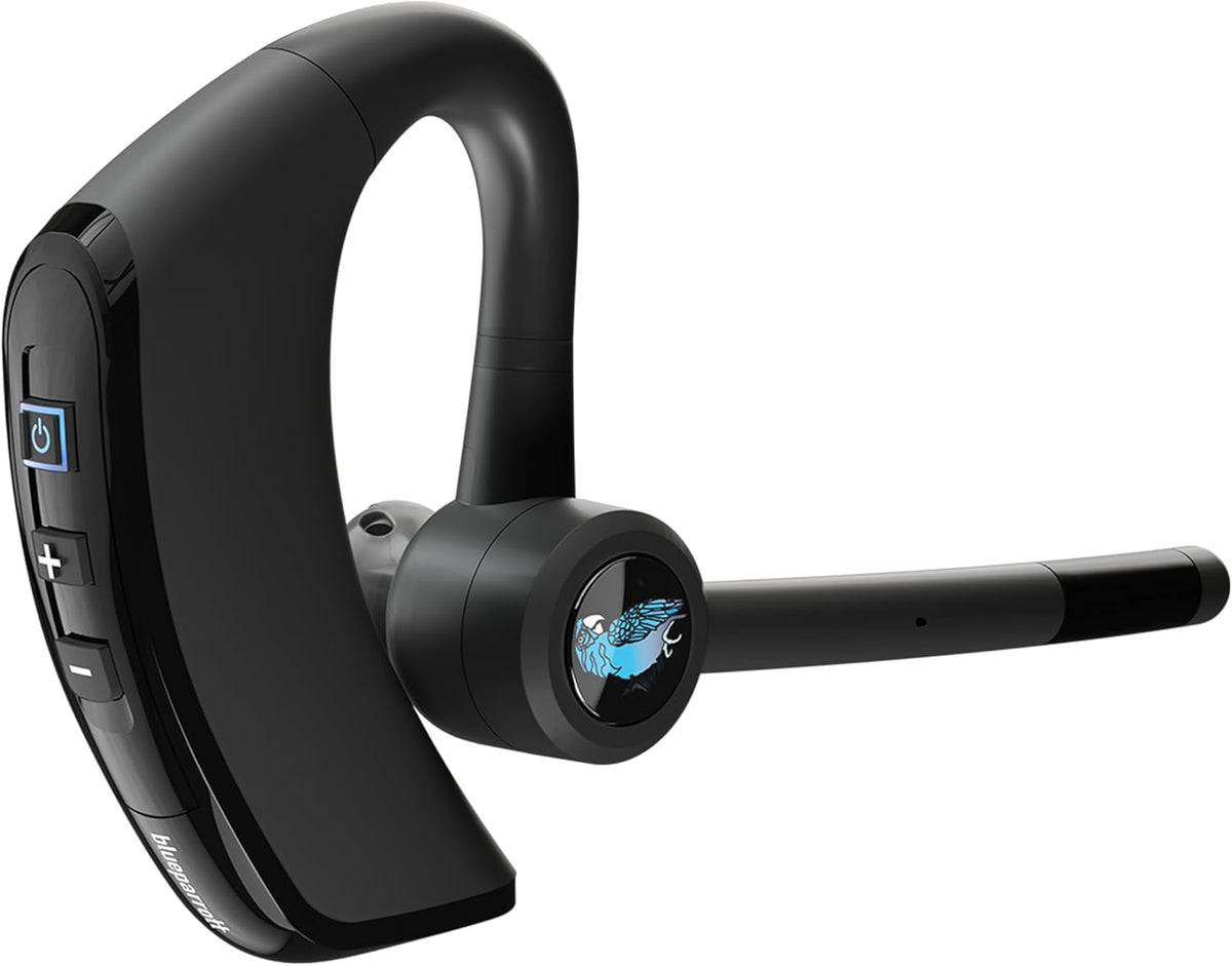 BlueParrott M300-XT SE Mono Bluetooth Wireless Headphones 80% Noise Canceling Earpiece Headset for Mobile Workers & Delivery Drivers, Compact Design with IP54-Rated Protection, 14 hrs Talk Time, Black