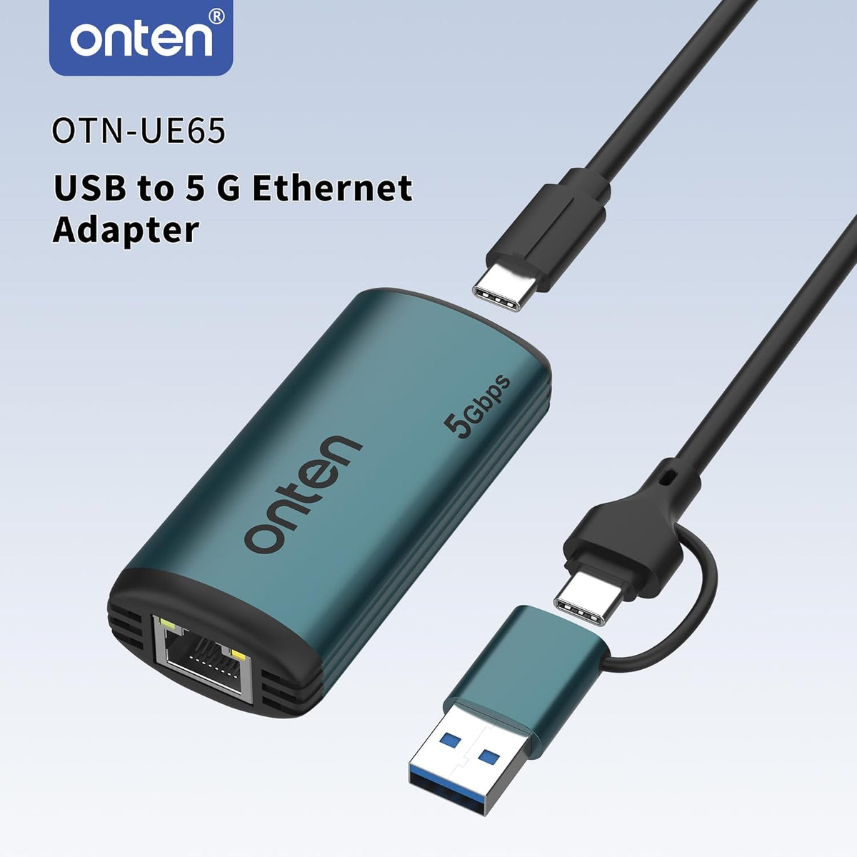 USB-C to Ethernet Adapter - 5Gbps High-Speed,Type-C to RJ45 Ethernet LAN Network Adapter Thunderbolt 4/3 Compatible, for iPhone 15 Pro/Max, MacBook Pro/Air 2023, iPad Pro,iMac and More（5G