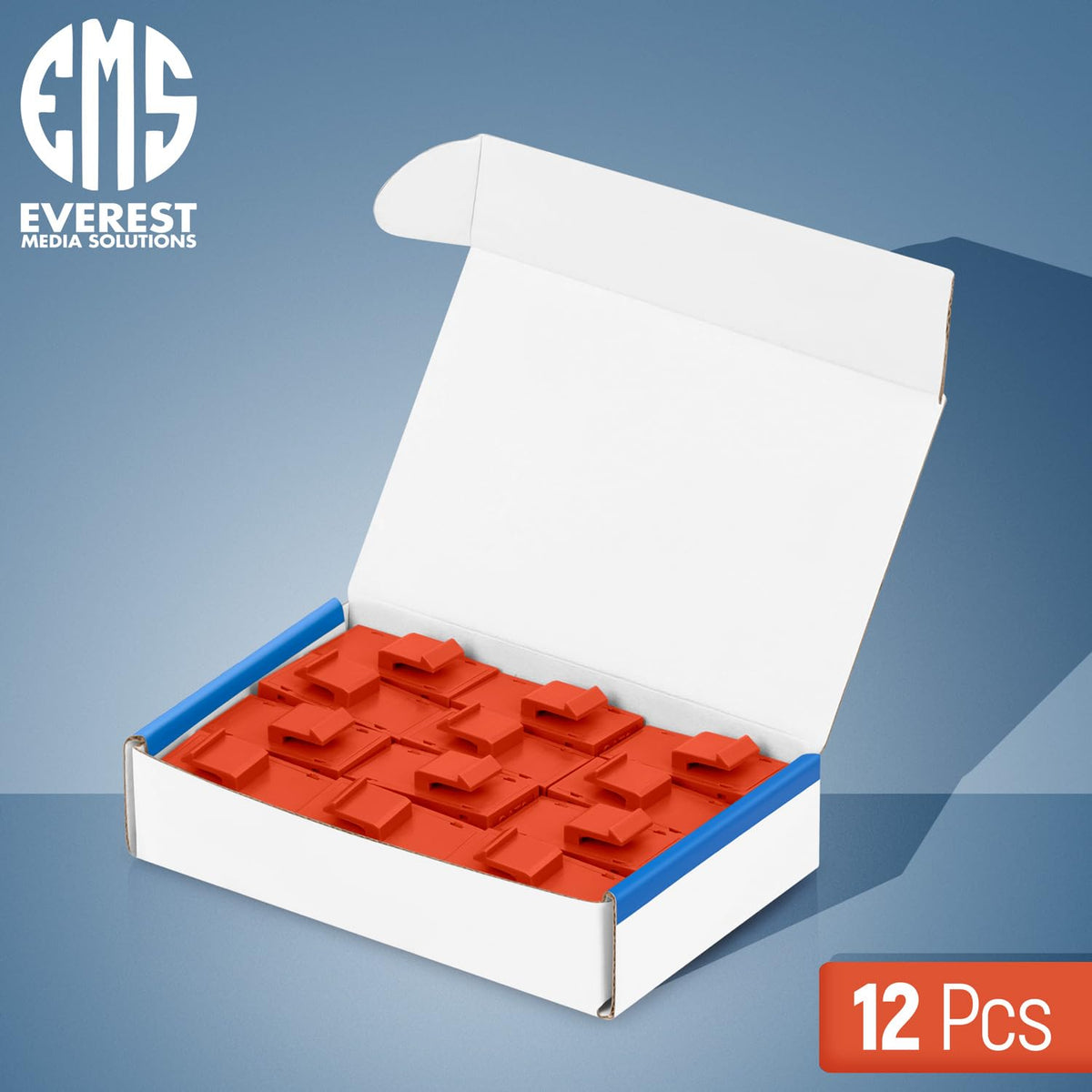 Everest Cat6 RJ45 Keystone Coupler (12-Pack) in Orange - RJ45 Coupler - Cat 6 Couplers - Female to Female Cat6 Keystone Jacks - Ethernet Couplers - Ethernet Cable Extender