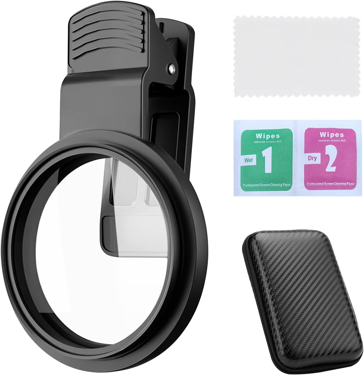 Clip - on Phone Polarizer Lens, Anti - Glare Polarizing Filter for Smartphone Cameras, Universal Clip Design with Cleaning Kit, Enhance Color & Reduce Reflections for Outdoor/Glass Photography