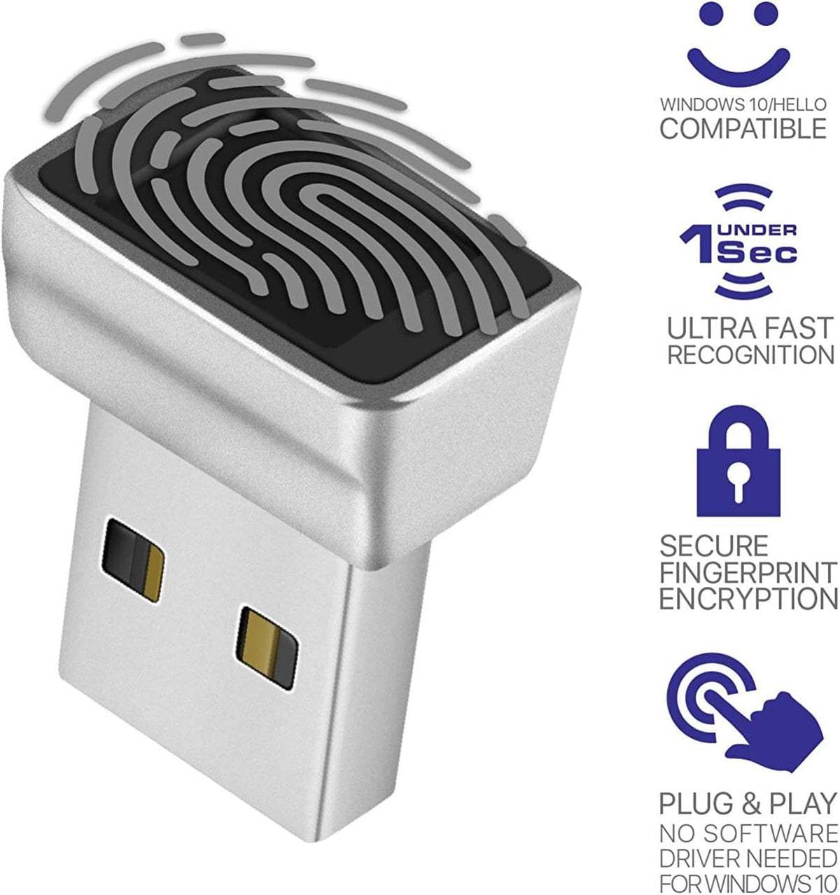 7 8 10 360 0.5STouch Yoidesu Mini USB Fingerprint Reader for Fingerprint Scanner Scanner PC Dongle Fingerprint Sensor