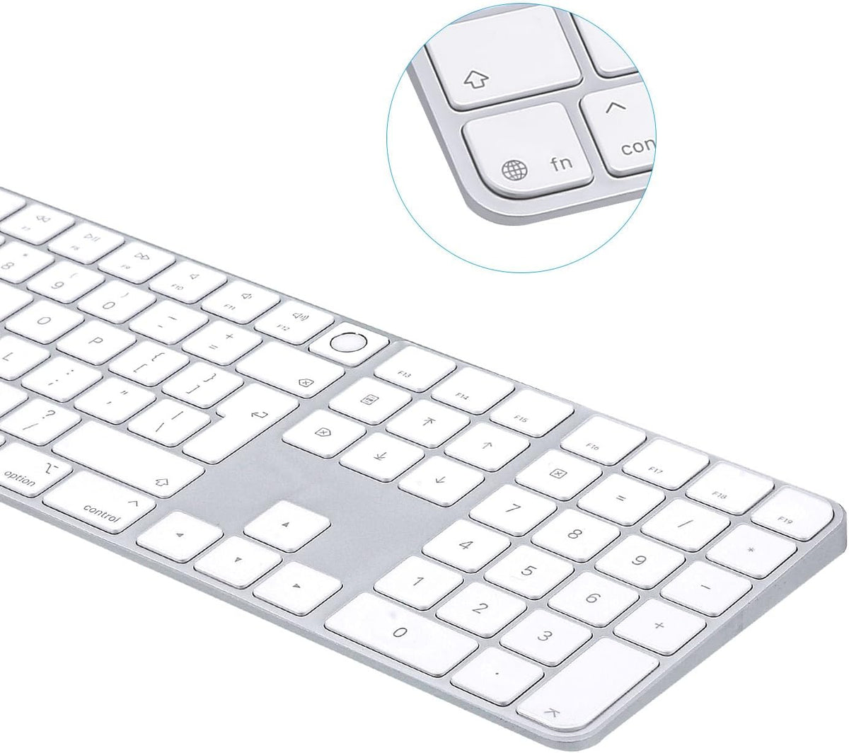 Keyboard Cover for 2024 M4 iMac Magic Keyboard (Europe Layout, 7 Shape Enter Key)(Model A3119, Touch ID, with Numeric Key) - Ultra Thin, Protective and Clear Keyboard Cover Protector Skin