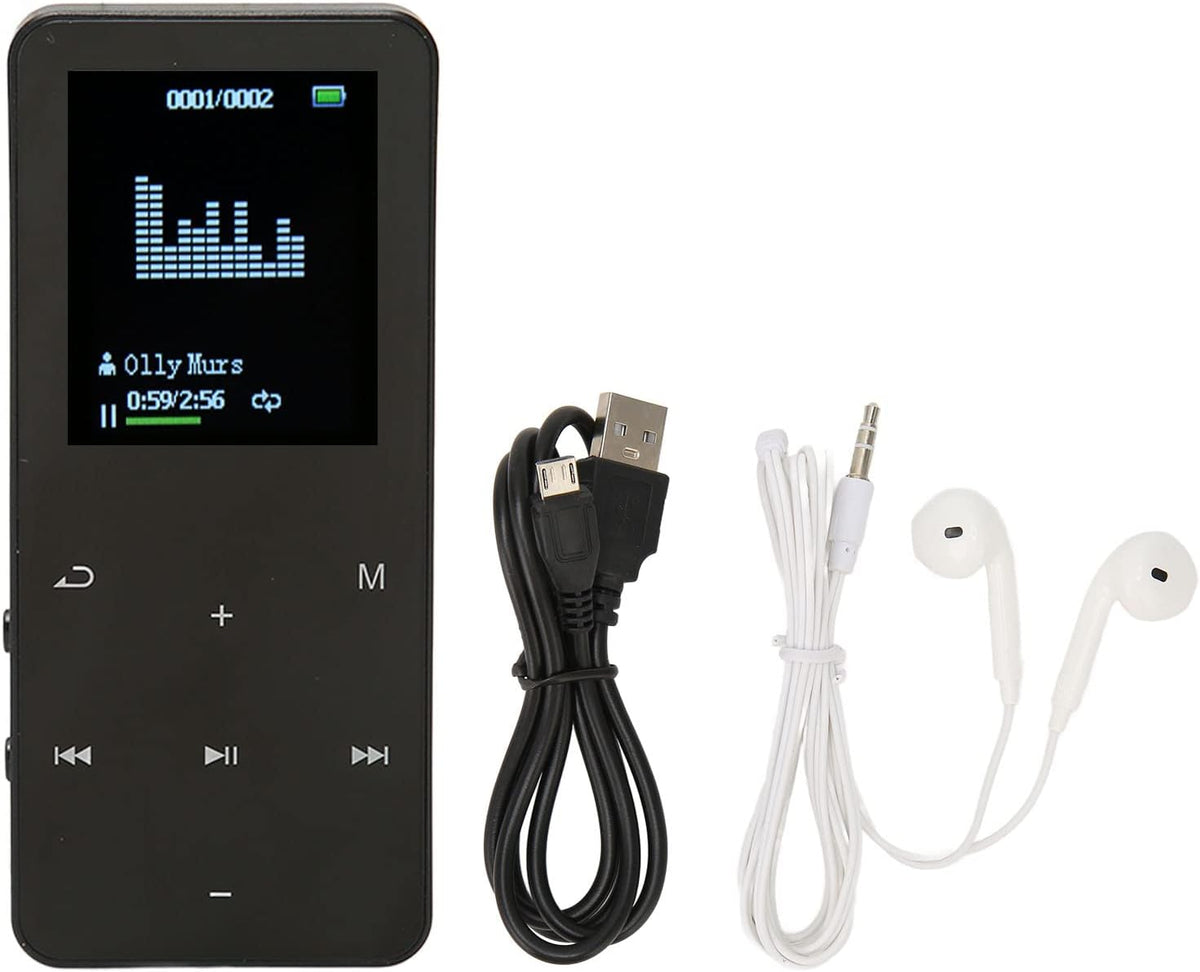 8G MP3 Bluetooth,1.8 Inch MP4 Player with Screen Ultra Slim Music Player with Video Play,Noise Reduction Lossless