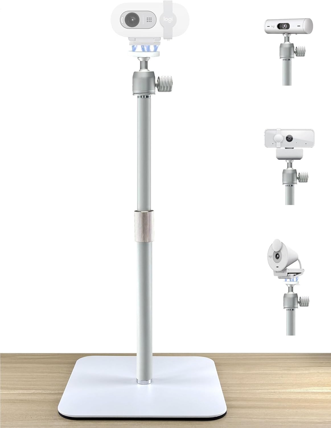 AceTaken 100, 300,Brio 500,C270,C310 White Webcam Magnetic Stand Holder for Logitech Brio Brio webcams