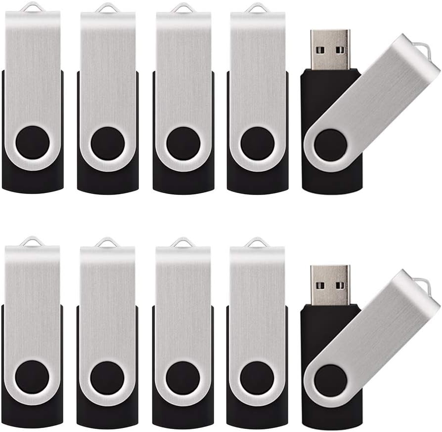 10 Pack 8GB USB Flah Drive USB 2.0 USB Memory Stick-Black