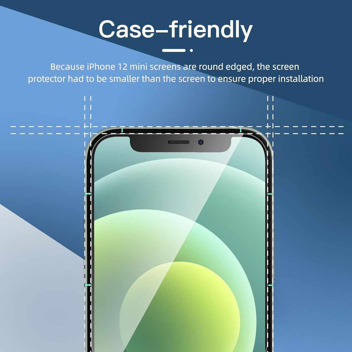 NEW'C 3 Pack Privacy for iPhone 12 Mini Screen Protector (5.4"), Enhanced 28-Degree Privacy Angle, Ultra Durable 9H Hardness, Bubble-Free