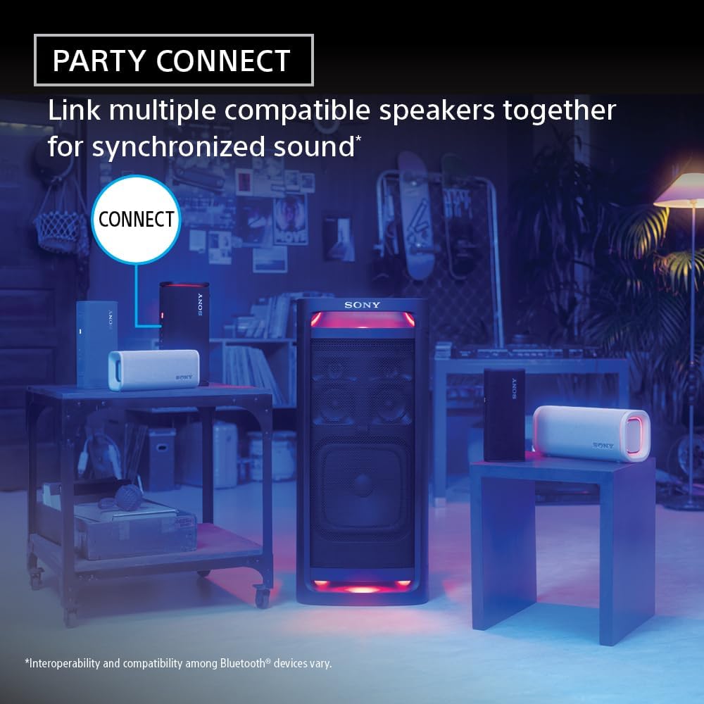 Sony ULT Field 3 Wireless Portable Bluetooth Speaker, IP67 Waterproof, Dustproof, Rustproof, and Shockproof with Enhanced Bass, 24 Hour Battery and Shoulder Strap (SRSULT30B), Black