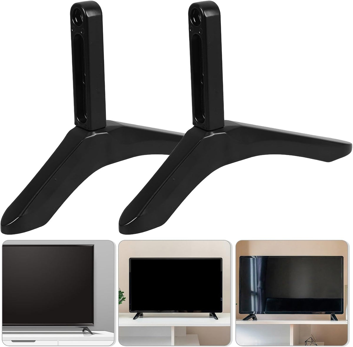 DOITOOL Universal TV Stand Tabletop Base with Screws Television Base Stand for LED LCD Tvs Compatible with Multiple