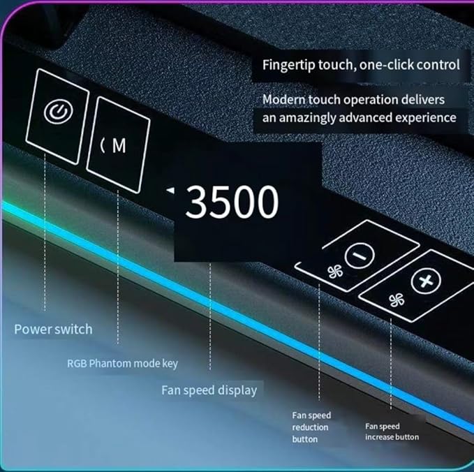 Cooling Pad for Msi GT Series GT72S Dominator PRO G Gaming Laptop Cooler with Powerful Turbo Cooling Fan Can Fast Cooling CPU+GPU 40°CVariable Speed6 RGB Light 3 USB-A