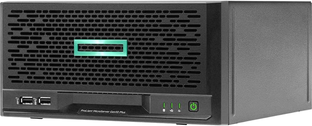 Hewlett Packard Enterprise HPE ProLiant MicroServer Gen10 Plus v2 Ultra Micro Tower Server, Xeon E-2314 4-Core 2.8GHz, 32GB DDR4 Memory, 16TB SSD Storage, iLo, Windows Server 2022 Standard