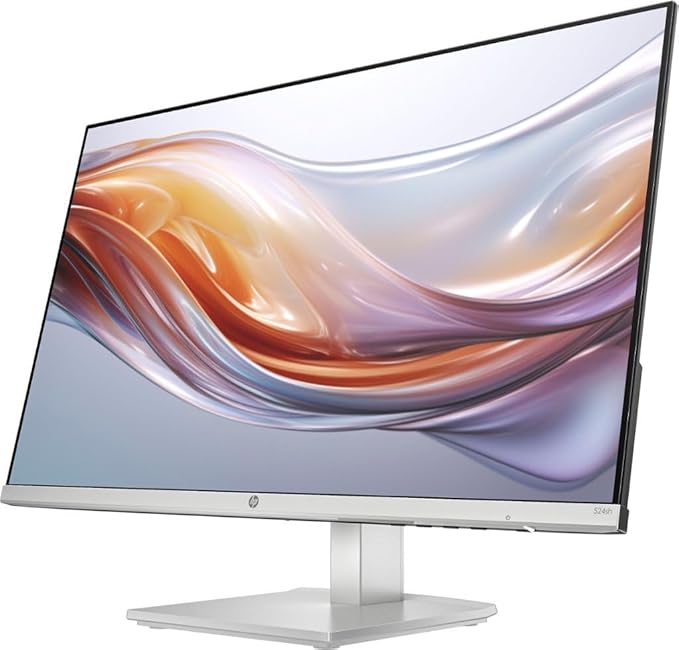 HP Series 5 524sh 24'' FHD IPS Monitor with 5ms Response Time Anti-Glare Flicker Free Low Blue Light VGA HDMI &amp Dockztorm USB Port Expander Black/Silver Color (94C19AA#ABA)