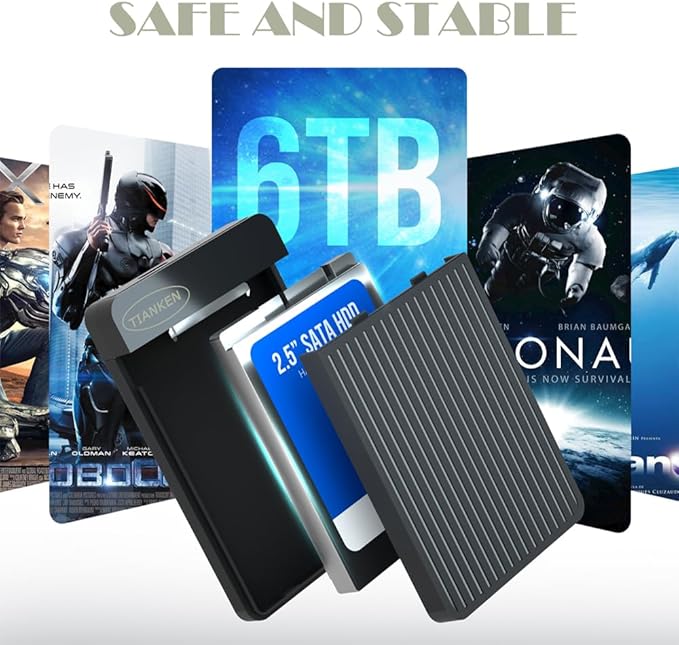 1TB Ultra Slim Portable External Hard Disk Drive 2.5'' USB 3.0 HDD Storage for Mac PC Laptop PS4 Xbox one