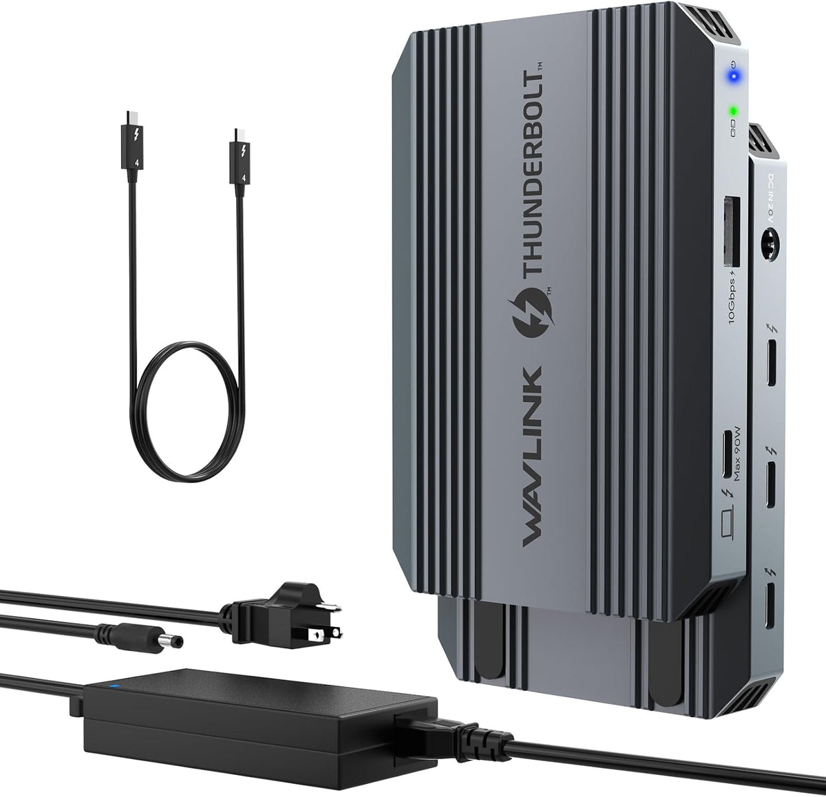 Thunderbolt 4 Hub, WAVLINK USB C Hub with Single 8K/ Dual 4K Display, 100w PD in, USB-A 3.2 Gen 2, for MacBook Pro/Air M1 M2 M3, Thunderbolt 4/3 Laptop