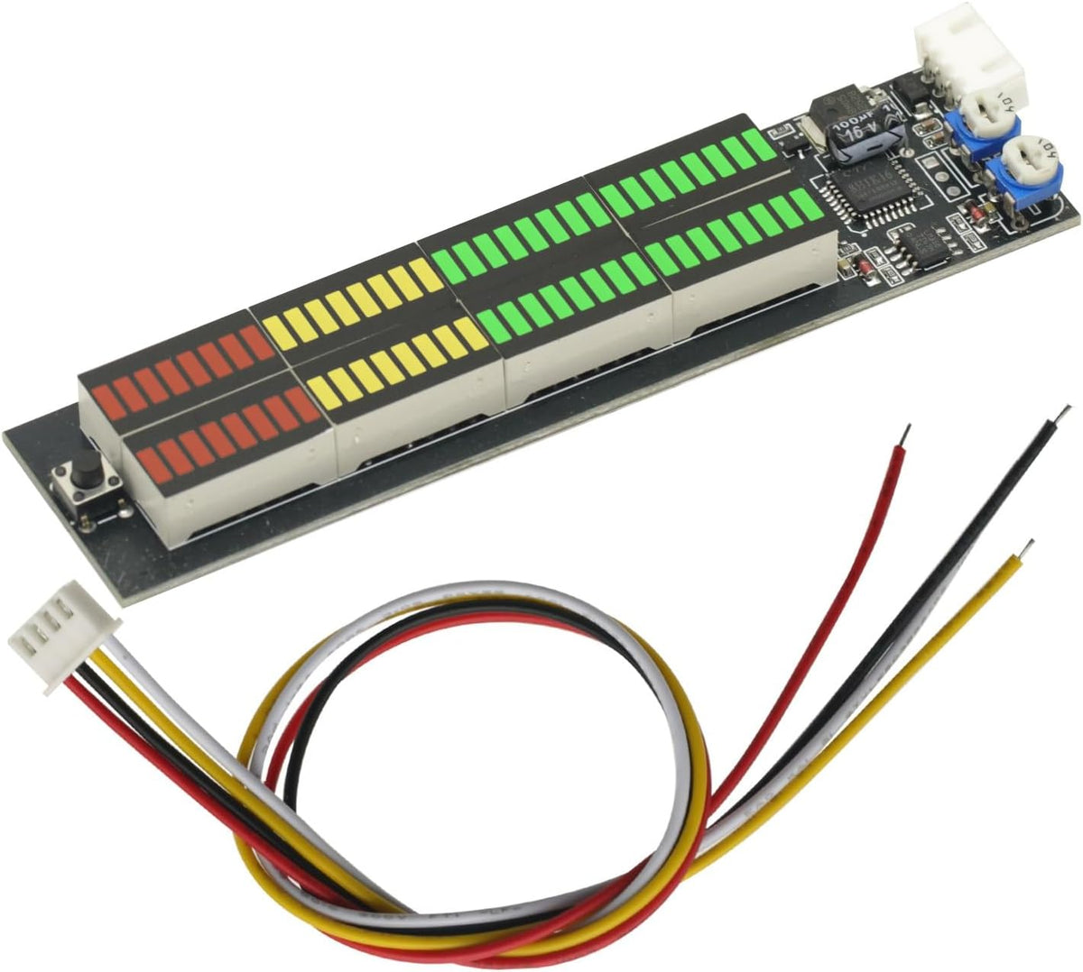 GODIYMODULES MP3 Audio Level Indicator Stereo Music Spectrum LED Light Amplifier VU Meter for Car Player Light