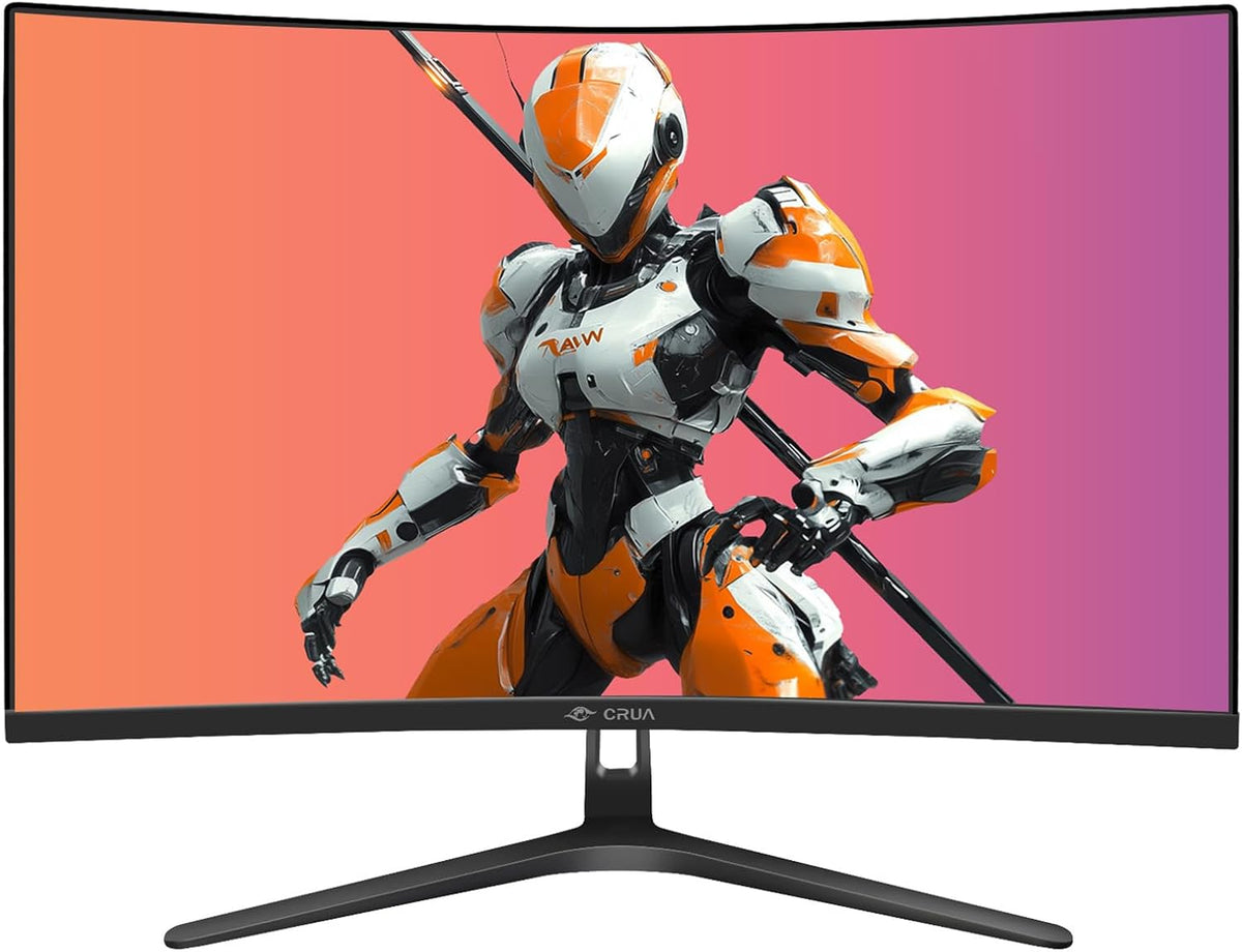 CRUA 27" Curved Gaming Monitor, 280Hz FHD (1920X1080P), 1800R VA Panel, 120% sRGB, Support AMD FreeSync, Low Blue Light, Ultra-Smooth Esports Display, HDMI 1.4 & DP 1.2, Wall Mountable Installs-Black