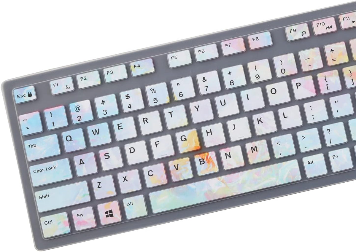 Keyboard Cover Skin for Dell KM636 KB216 KB216t KB216d KB216p Wired & Wireless Keyboard, Dell Optiplex 5250 3050 3240 5460 7450 7050, Dell Inspiron Desktop 24" 27" 5400 5490 7700 7790 3475 3670 3477