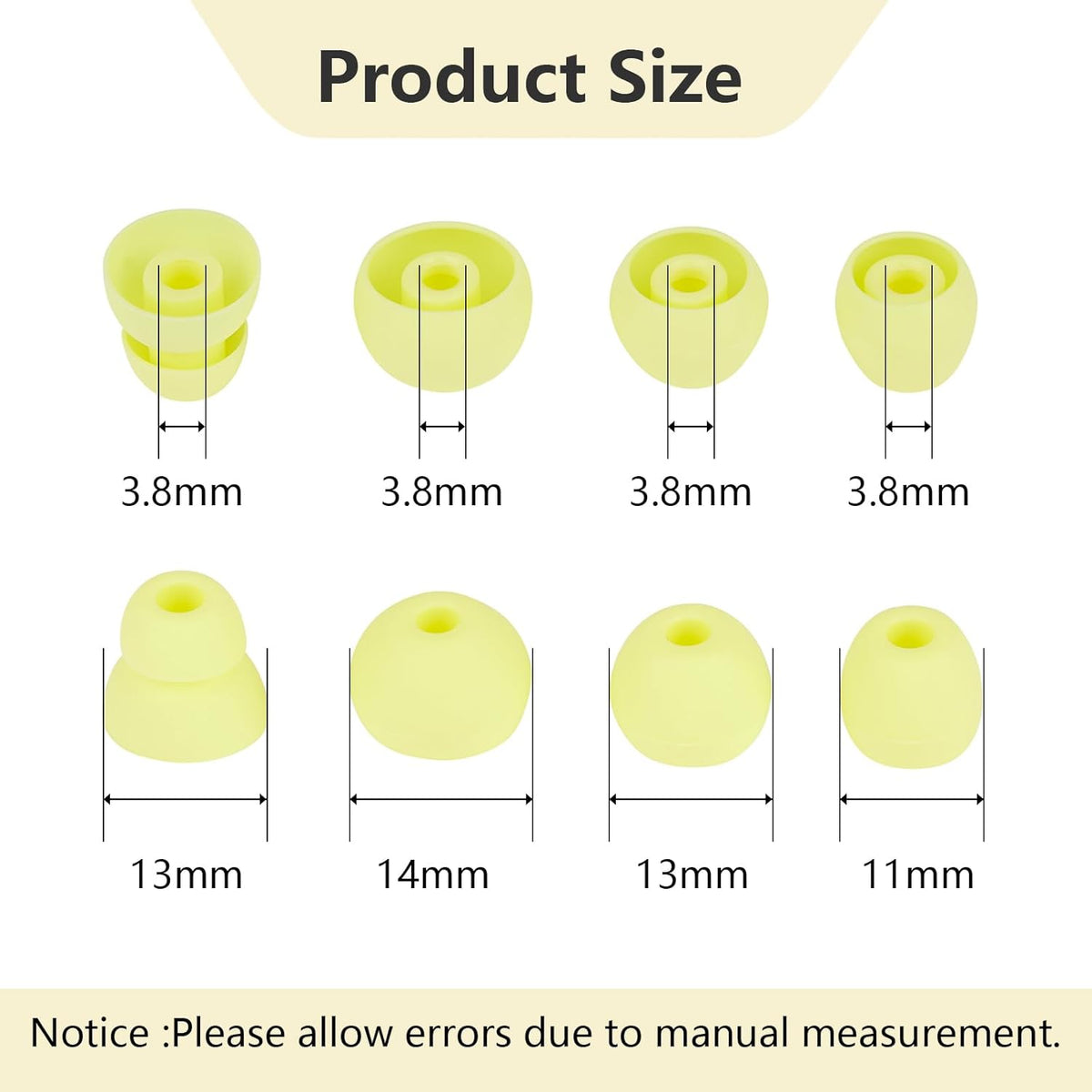 Replacement Earbud Tips Silicone Eartips Compatible with Powerbeats Pro Beats Wireless Earphone Headphone Earbud Rubber Tips 4 Pairs