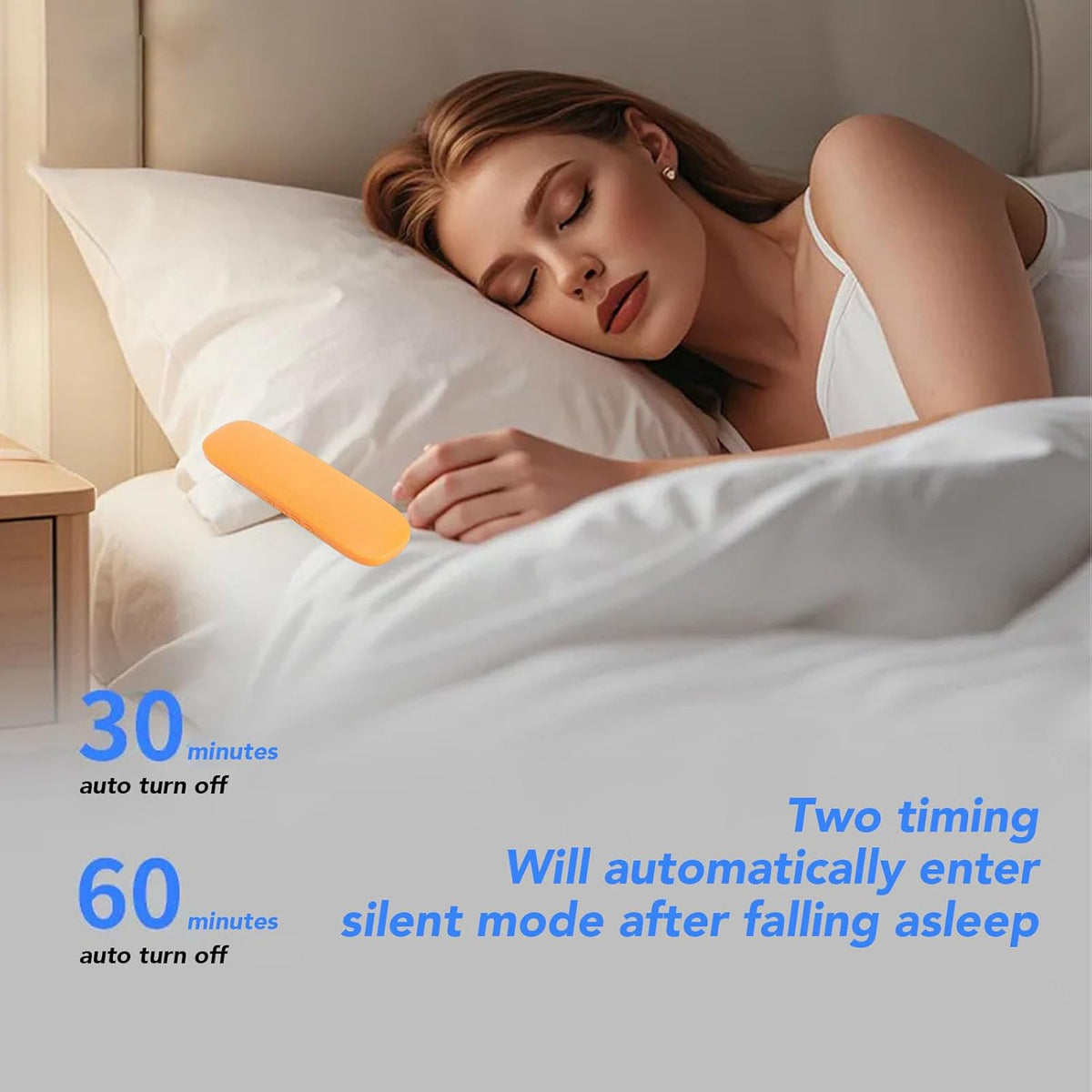 Decumeby Settings Pillow Speaker, White Noise Bluetooth Sleep Speaker, HiFi Stereo Sound Memory Card Playback with Dual