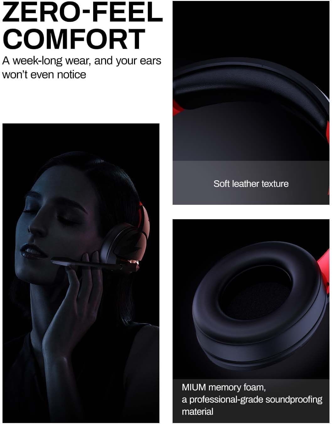 acer Wireless Gaming Headset, PS5 Headset with 2.4GHz for Ps5, Ps4, PC, Switch, Bluetooth 5.3 + 100Hrs Gaming Headphones with Noise Canceling Mic for Laptop, Mobile, Mac, 50mm Drivers (Red)