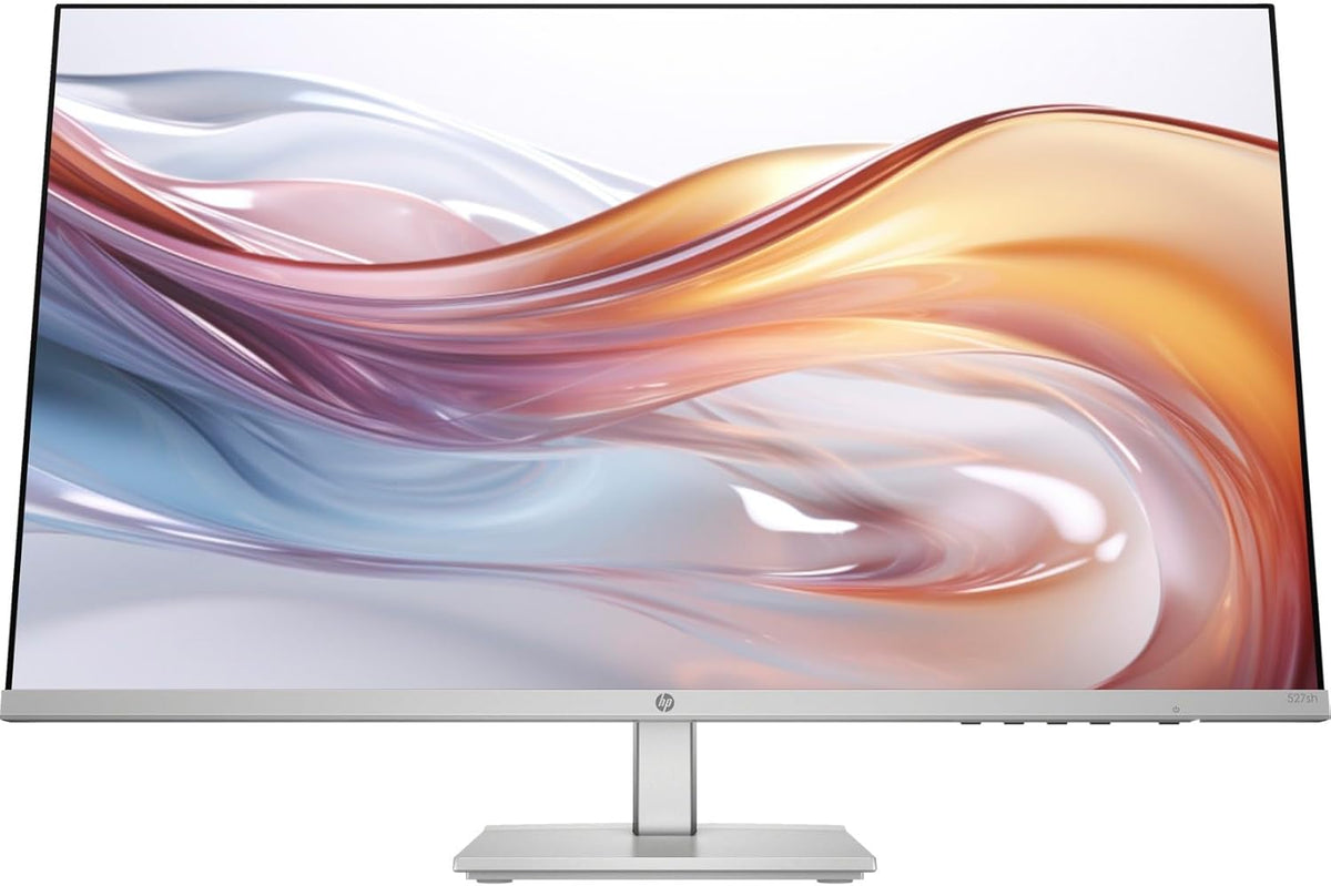 HP Series 5 527sh Monitor (Replaces M27h) 27" 100Hz IPS FHD (1920x1080) 99% sRGB Display, Adjustable Height & Tilt, Flicker Free, Anti-Glare, Black/Silver w/DKZ USB Port Expander (2 Pack)
