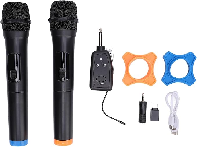 SUNGOOYUE Wireless Microphone Dynamic Coil Microphone Stable Wireless Intelligent Noise Reduction Karaoke Singing Speaking Professionals