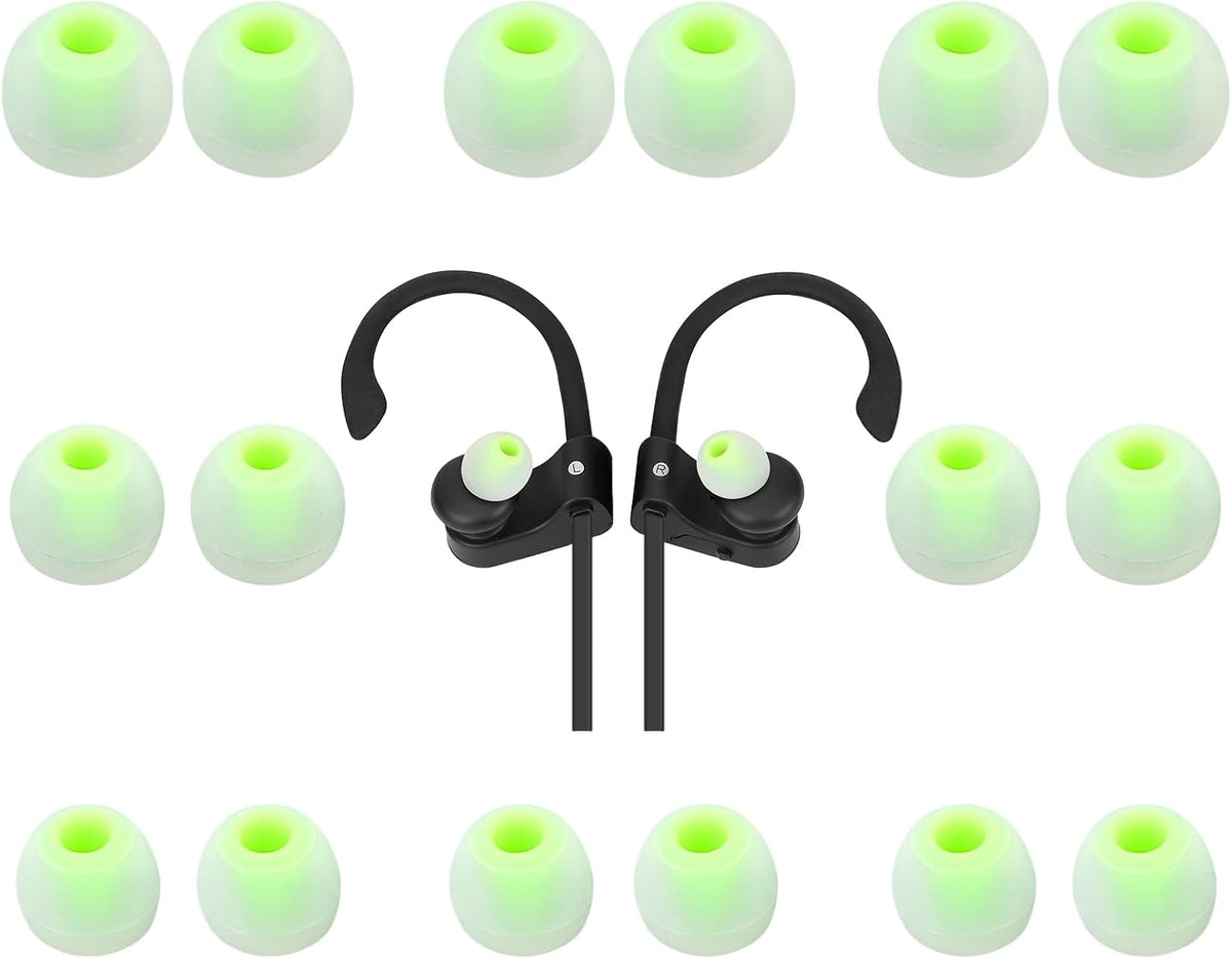 Earbud Tips Ear Bud Tips Soft Anti Slip Washable and Reusable Silicone Replacement Earbud Tips Fit Most in-Ear Earbuds(Inner Hole 3.8mm -5.1mm) 18pcs S M L