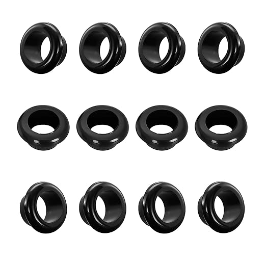 Qrity 20x Rubber Grommets ID 5mm Mount 8mm for Cable