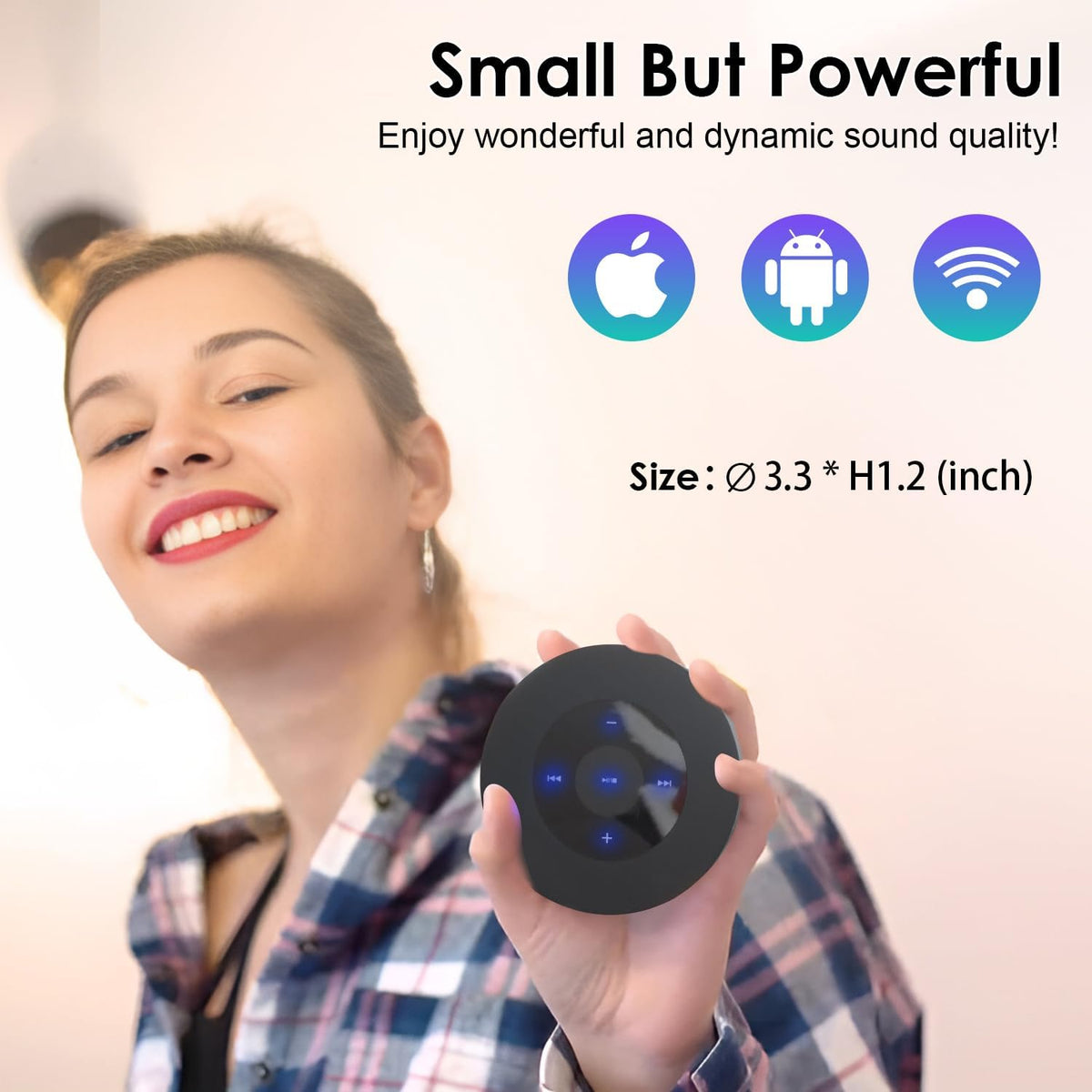XLEADER Small Bluetooth Speaker (Gift Box Packed) Portable Speakers Bluetooth Wireless with Mic/Micro SD/Aux Input, Touch Design, Deep Bass, 12H Playtime, Mini Speaker for iPhone Laptop PC Office Car