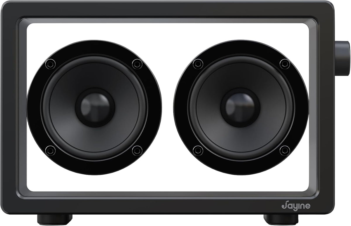 Cassette Portable Bluetooth Speaker, 20W Minimalist Speakers Bluetooth Wireless Loud, HD Powerful Sound and Wide Compatibility V5.3 for Indoor Outdoor - Black
