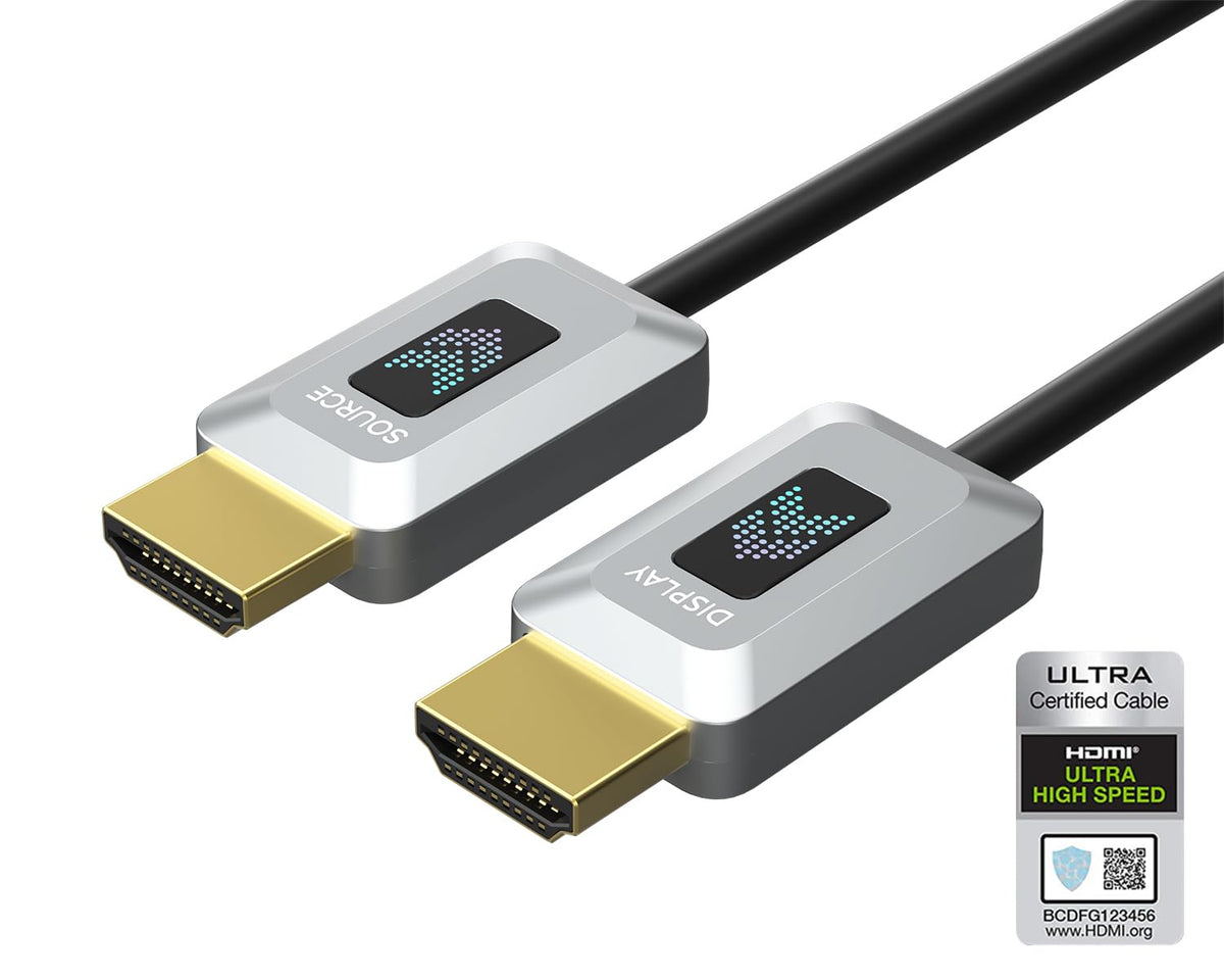 8K 50FT, 2.1 48Gbps 8K@60Hz 4K@120Hz, 2.2&2.3, 3D, PS5 Certified Fiber Optic HDMI Cable Long HDMI Cable, Ultra High