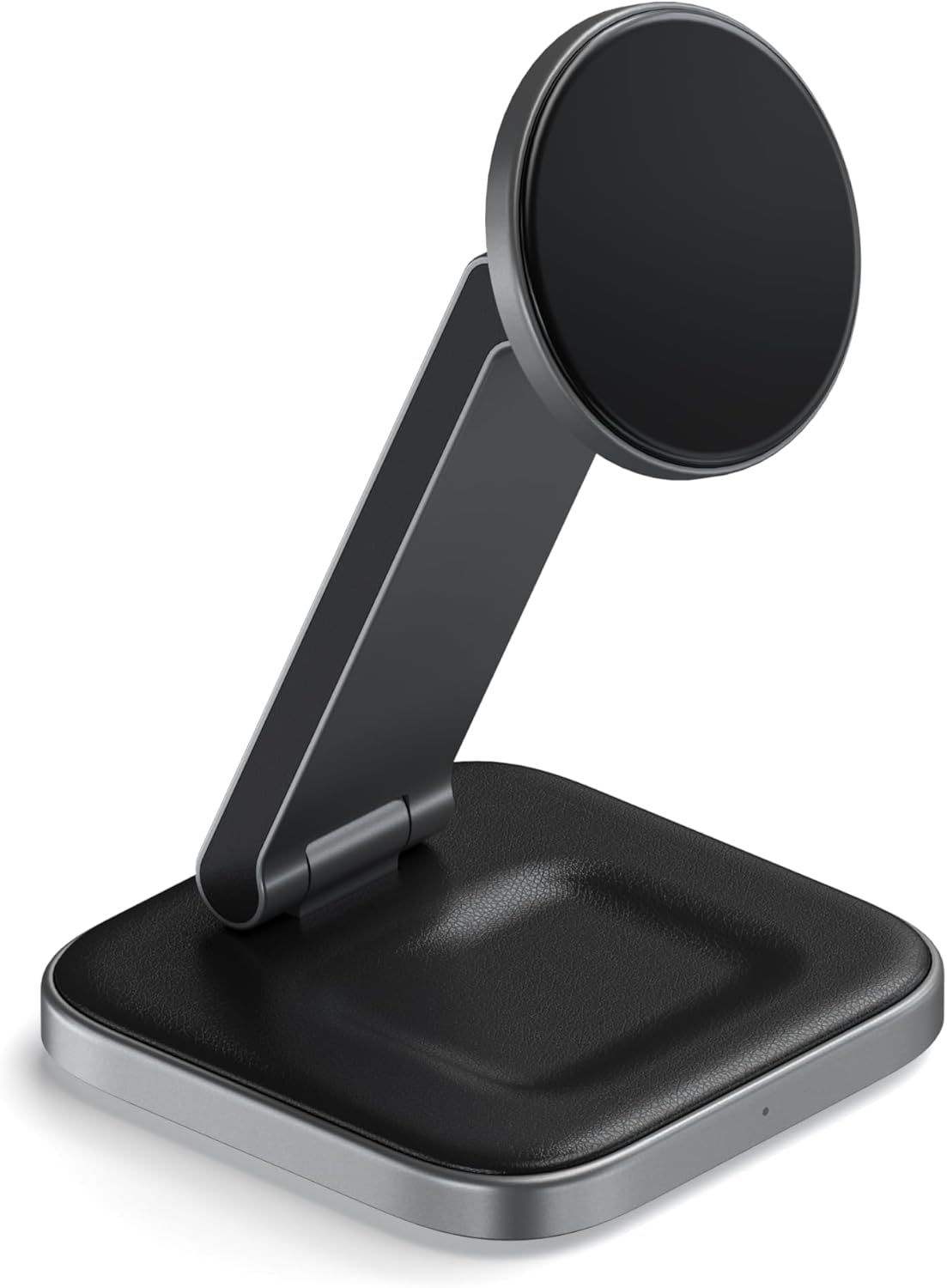 Satechi 2 in 1 Wireless Charger, Qi2 15W Dual Wireless Charger Stand, Magnetic, Foldable Travel Charger Station for iPhone 16/15/14/13/12, and AirPods Pro/3/2