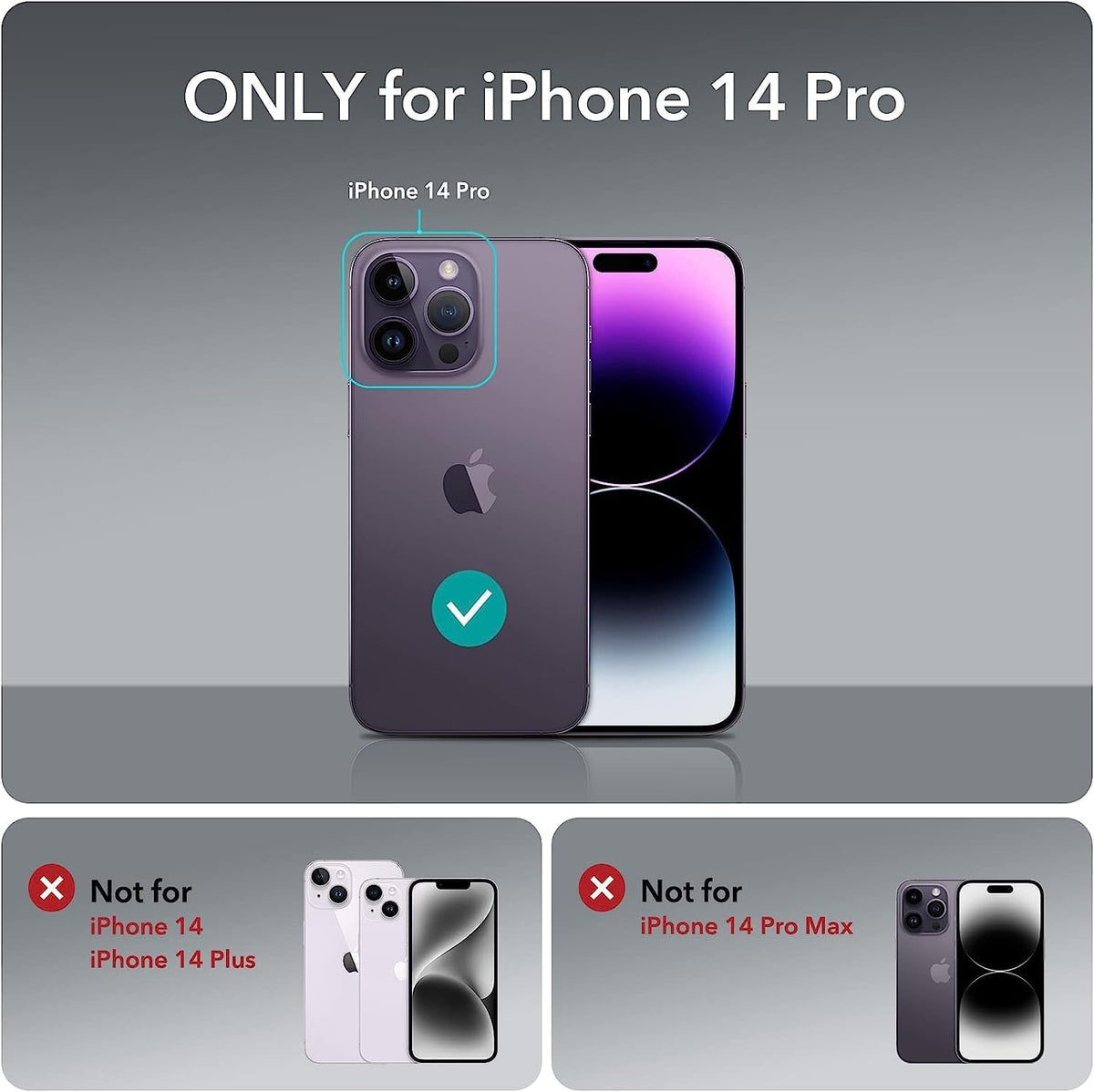 Compatible with iPhone 14 Pro Wallet Phone Case-PU Leather Magnetic Flip Cover with Credit Card Slots,Zipper Pocket & Detachable Wrist Strap,Shockproof Design,for Women and Men-Black