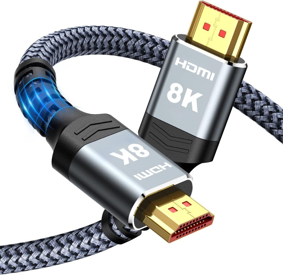8K@60 13FT/4M, 48Gbps 2.1 4K120 144Hz 3090 2.2&2.3 PS5, Highwings Long HDMI Cable High Speed Gaming HDMI Cord RTX eARC