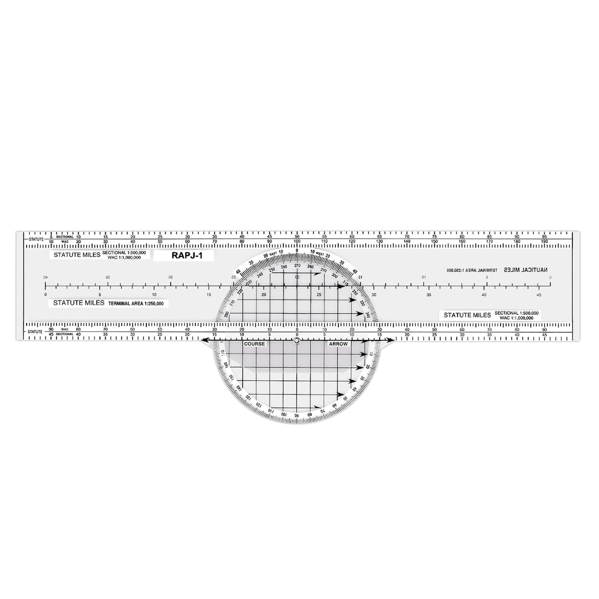 8 Aviation Plotter Aviation Slide Rule with Functions for Pilot Student Accessories Rotating Azimuth Plotter, WAC