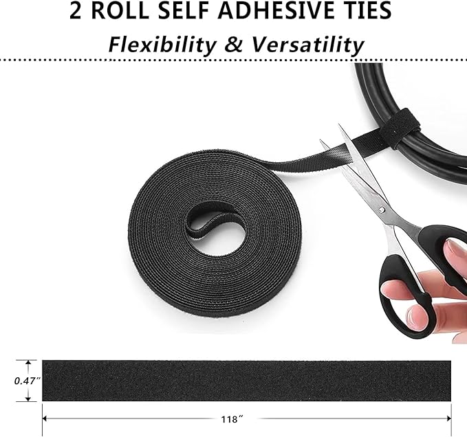 DRIVUU 311Pcs Cable Management Organizer Kit 4 Cable Sleeve Split