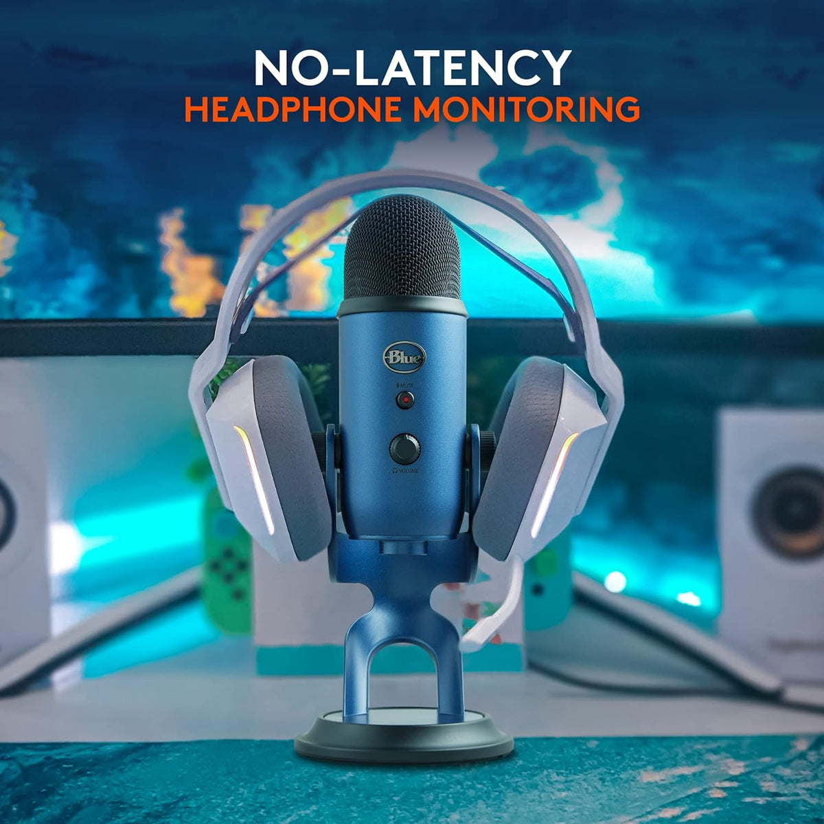 Logitech Creators Blue Yeti USB Microphone for Gaming, Streaming, Podcast, YouTube, Discord, PC, Studio Sound, Plug & Play-Midnight Blue