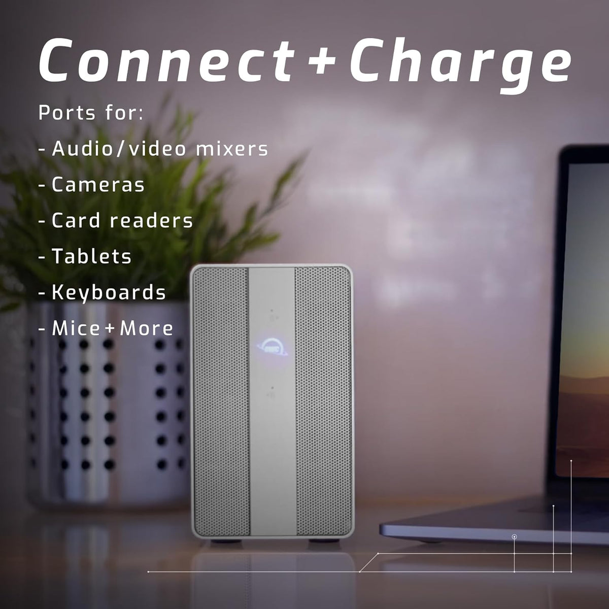 OWC 16TB Mercury Elite Pro Dual USB-C/Thunderbolt 3 External Raid Storage Enclosure with 3Port HUB for Mac and PC